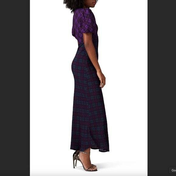 Rahi Plaid Cher Dress in Purple Green Size XS - Picture 11 of 11